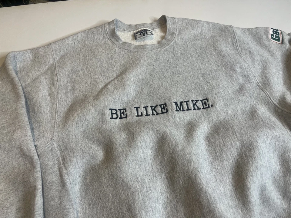 Vintage Be Like Mike Drink Gatorade Michael Jordan Gray Crewneck Sweatshirt L - Image 4 of 4
