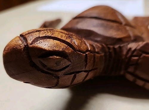 Nautical Wooden Sea Turtle VTG Hand Carved 8.5in - Picture 3 of 9