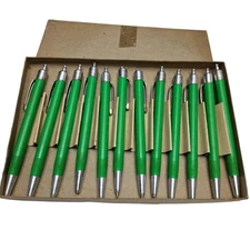 (12) NOS Vintage 1949 FIRST Paper Mate Ballpoint Pen Dealer Box - Green