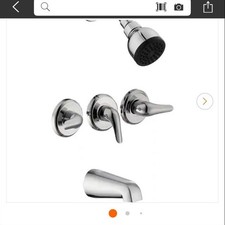 Glacier Bay Aragon Three Handle Tub Shower Faucet Chrome, Corrosion Resistant