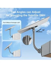 Adjustable Starlink Gen 3 Mount, Starlink Mounting Kit Gen 3, Gen 3 Pipe Adapter