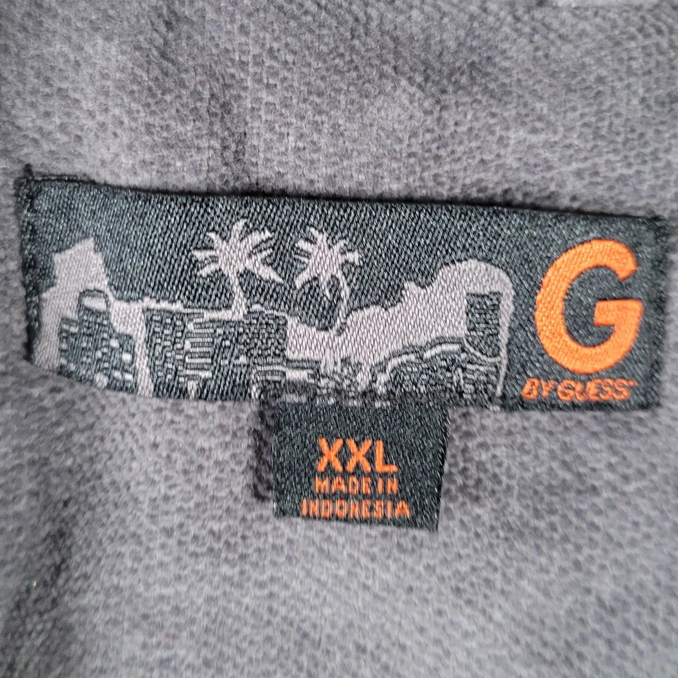 G by Guess Men’s Gray Corduroy Vest XXL Faux Leather Trim Red Lined NWT - Image 3 of 4