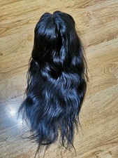 Quality Lace Closure Dark Brown Human Hair wig 20" Color 1B