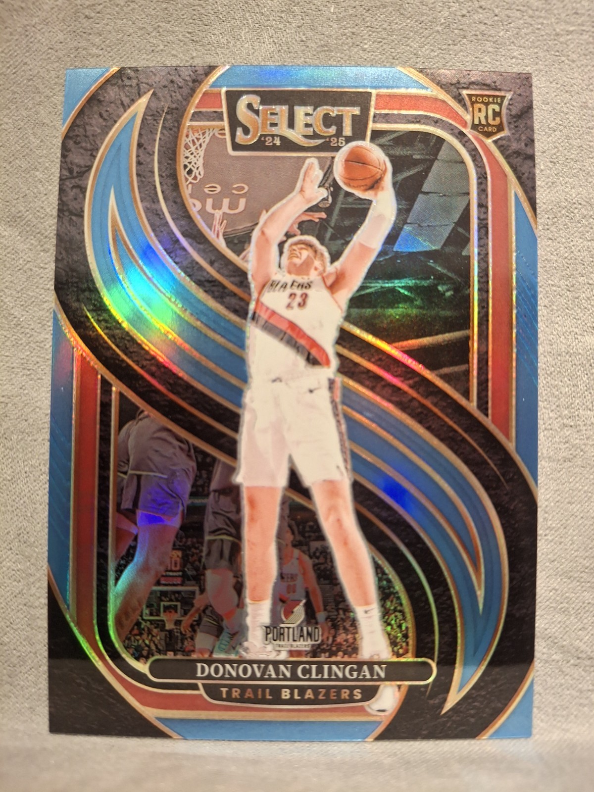 2024-25 Select #199 Donovan Clingan - Premier Level Light Blue Prizm RC /299