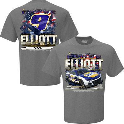 #ad #ad Chase Elliott 2026 NAPA Patriotic Eagle Car 2 Spot Exclusive T Shirt Gray $27.45