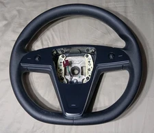  2016 -2020 TESLA MODEL S/X ROUND STEERING WHEEL OEM 1607880-00-G 