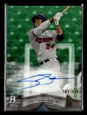 2014 Bowman Platinum Miguel Sano Prospect Auto Green Refractor /399 UX3928