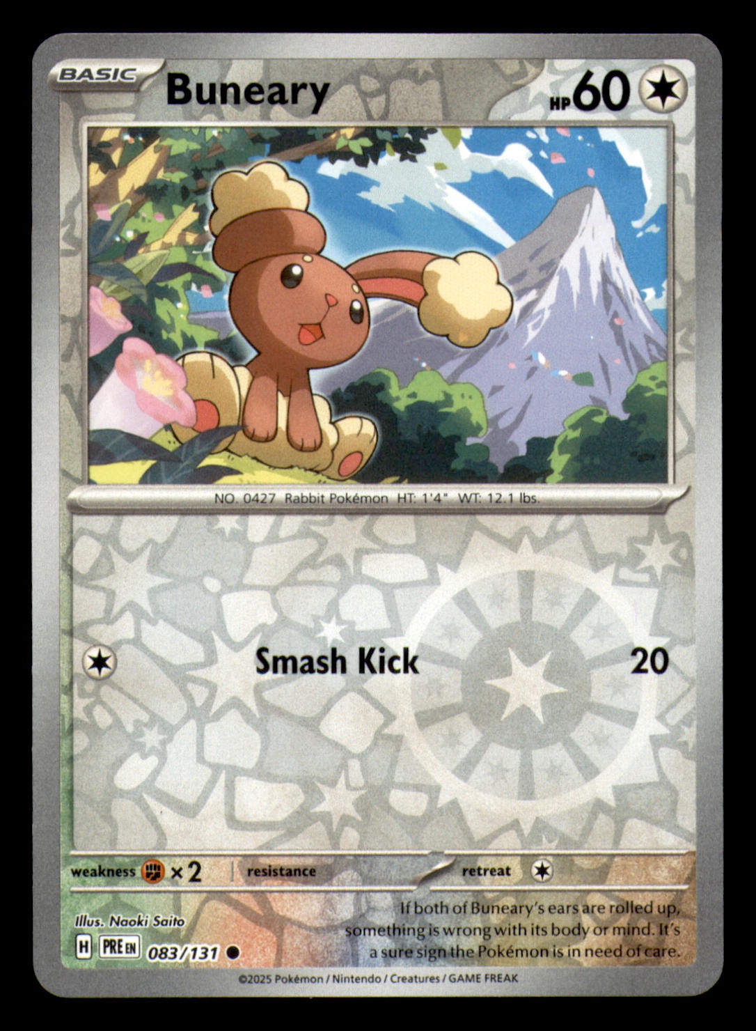Buneary 083/131 SV: Prismatic Evolutions Reverse Holo NM Pokemon TCG