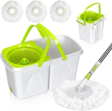Spin Mop Cleaning System,Mop and Bucket with Wringer Set for Floor Cleaning,Sepa