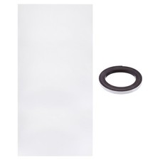 PC Fan Dust Mesh 39.4"x11.8" 0.8mm Hole Dust Filter with Magnetic Strip White