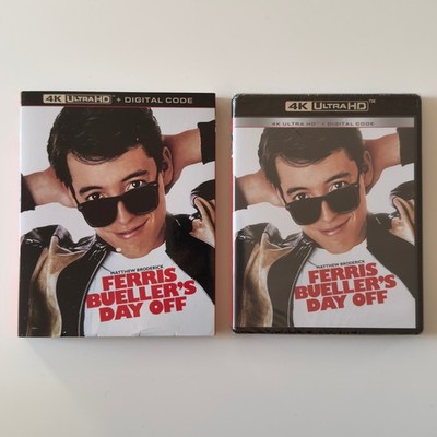 New! FERRIS BUELLERS DAY OFF (4K UHD + Digital) w/ SLIPCOVER! Sealed! OOP!