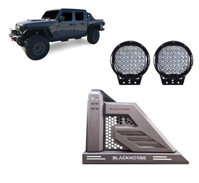 Black Horse Off Road AR2-09B-PL69B Armour II Roll Bar Kit