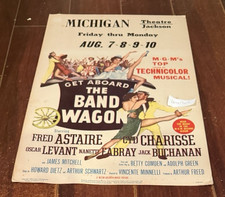 BAND WAGON WINDOW CARD FRED ASTAIRE CYD CHARISSE 1953 MINNELLI