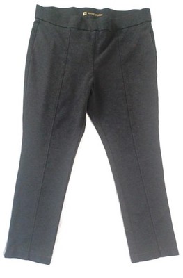 Anne Klein Womens Sz Plus 2XL XXL Dk Gray Pull On Knit Stretch Ankle Pants *FLAW