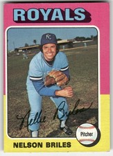 1975 Topps Nelson Briles #495 Kansas City Royals