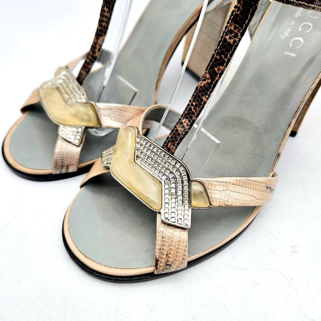 Rare GUCCI Python Strap High Heel Sandals Size 37… - image 3