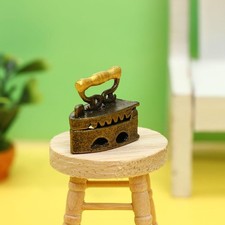 1:12 Scale Dollhouse Miniature Iron Furniture Ironing Clothes Mini Vintage Tool