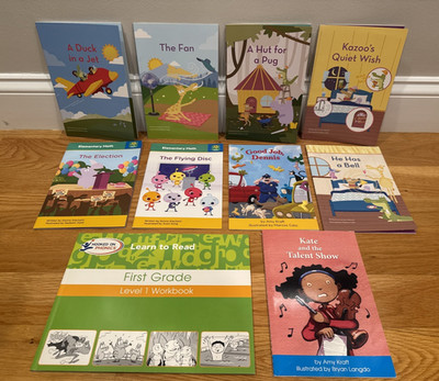 Hooked On Phonics Mixed Lot Softcover Books Learn to Read/ Level 1 Workbook/Math