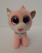 Ty *Beanie Beanie Boos~'Fiona'The Pink Cat* 2023*NO Hang Tag * w/ Backpack Clip