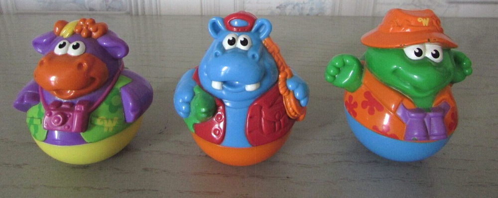 2004 Playskool Weebles Culbuto Hasbro Used Figure Lot of 3