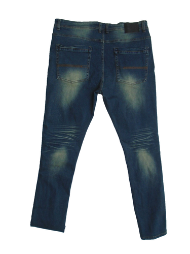 Pantalone Jeans Uomo Switch Distressed Slim Taper Fit Taglia 40x32 Blu - Foto 3 di 7