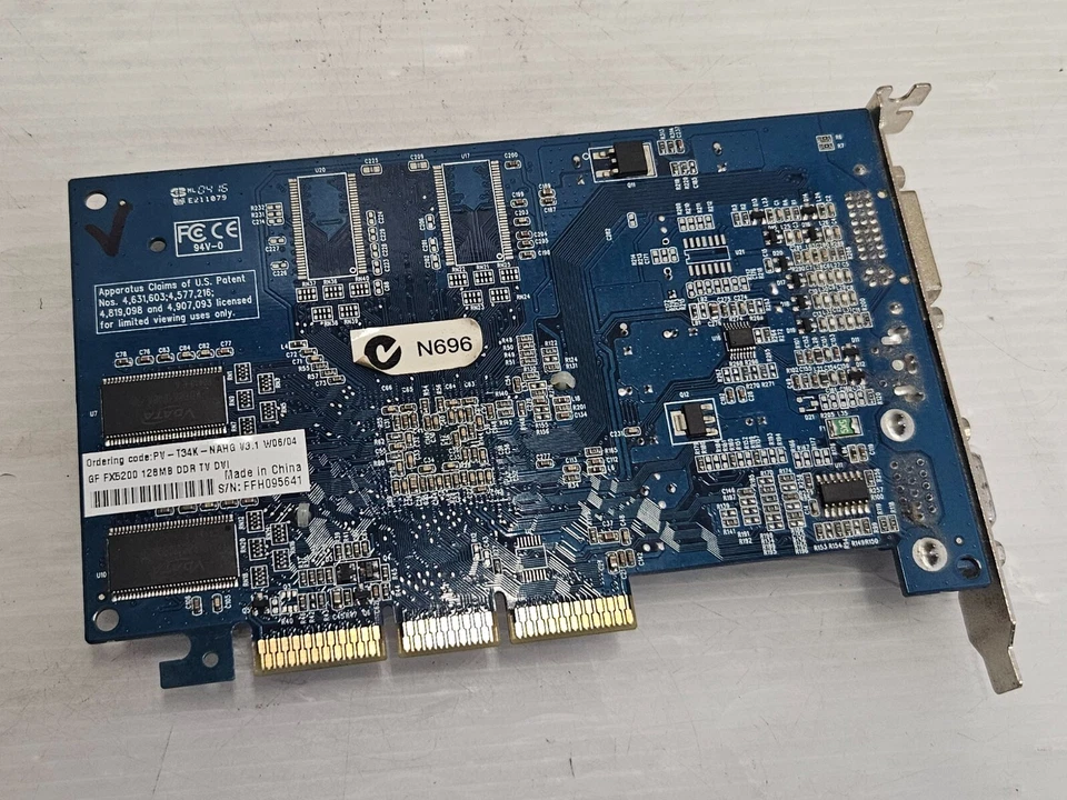 GeForce FX 5200 128MB DDR, 64 BIT, AGP 8x, VGA, DVI, XFX PV-T34K-NAHG, WORKING - Image 3 of 4