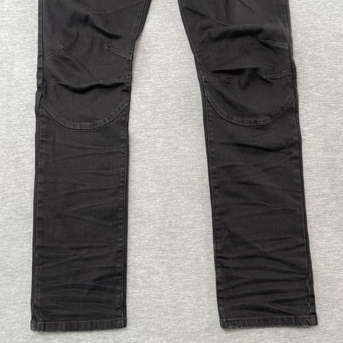 Smoke Rise Jeans Men 38x34 Black Straight Slim Grunge Distressed Stretch - Picture 9 of 17
