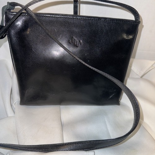 Monsac Black Leather Crossbody Bag - Picture 3 of 11