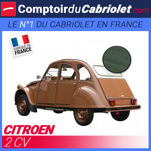 Capote en vinyle gris Citroën pour rouler cheveux au vent à la moindre éclaircie