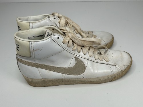 Vintage Nike Sneakers Blazer OG 1982 White Grey Size 7.5 811012 Rep Of Korea - Picture 5 of 13
