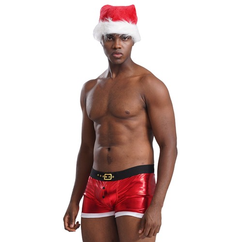 Mens Xmas Boxer Briefs Outfits Shorts Santa Claus Christmas Underwear Set Sexy - Picture 57 of 83