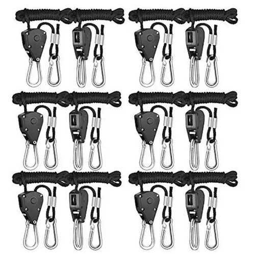 4/8 piezas 1/8 pulgadas 8 pies de largo resistente ajustable cuerda clip colgador para kit de cultivo - Imagen 8 de 11