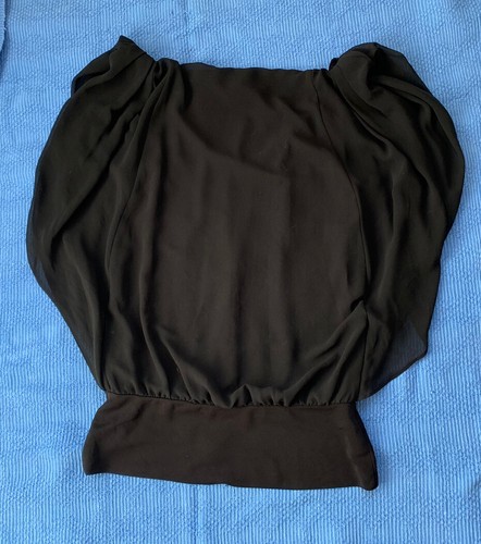 Coast Black Sleeveless Special Occasion Top Size 8 Double Layered Batwing Style - Picture 5 of 5