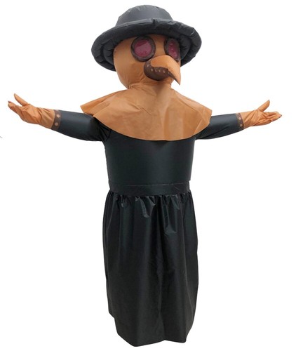 Mens Inflatable Bird Plague Doctor Costume Steampunk Blow Up Party Blowup - Picture 2 of 7