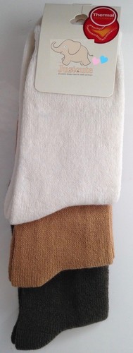 Thermal Socks 3 pairs kids children socks 7 to 12 years Various Colours - Picture 6 of 6