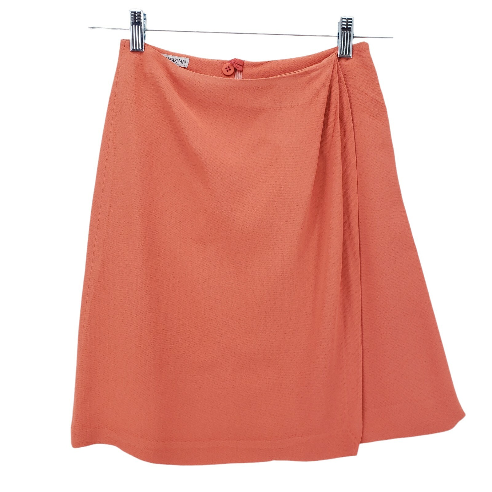 Emporio Armani Orange Faux Wrap Skirt Knee Length… - image 1