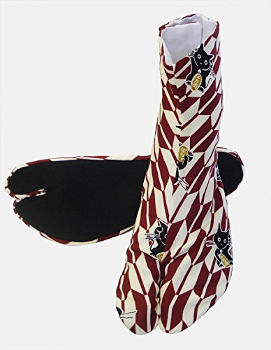 Japanese Traditional Tabi Socks Flip Flop Kohaze Kimono Yagasuri Cat US Men 8.5 - Bild 2 von 6