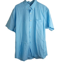 Van Heusen Classic Fit XL-TG 17-17 1/2 Shirt Blue  White Striped Short Sleeve