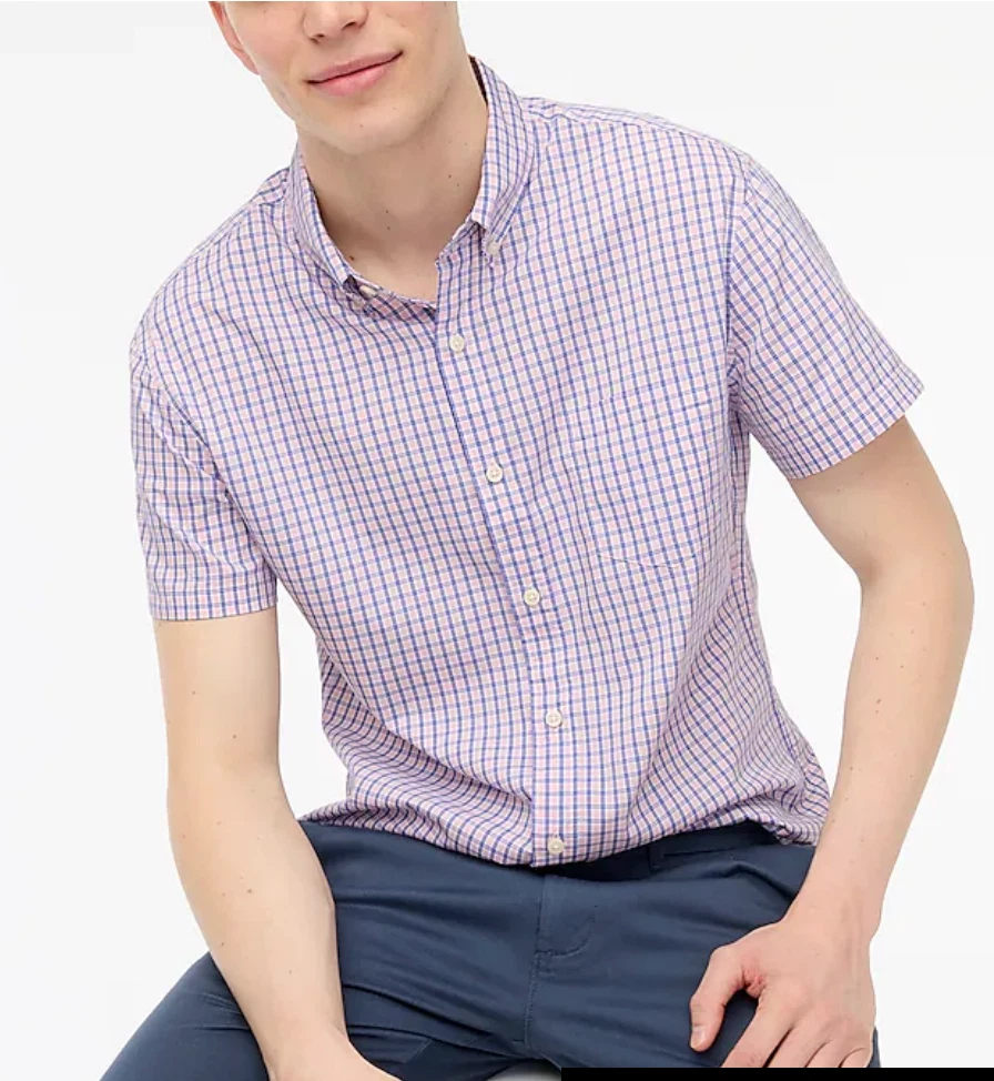 J crew men's deals short sleeve button down