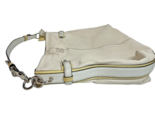 Cartera de cuero Coach y encanto Colette crema bolso de hombro hobo carro de caballos 16413 - Imagen 7 de 13