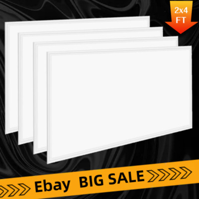 75W LED Flat Panel Troffer 4x2FT Edge-Lit Drop Ceiling Light,5000K 7800LM 4PCS