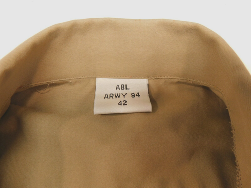 Belgian Army Khaki Shirt ABL ARWY 94 42 Military Belgisch Leger Field Uniform - Picture 3 of 4