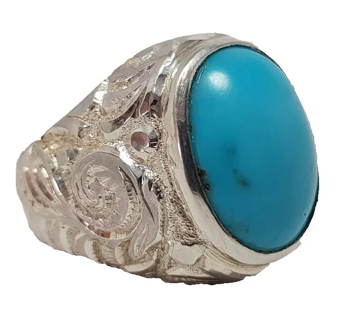 Turquoise Sterling Silver Rings for Men 10 Ring