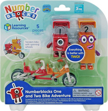 Image of Numberblocks One and Two Bike Adventure, Posable Arms for Realistic Play