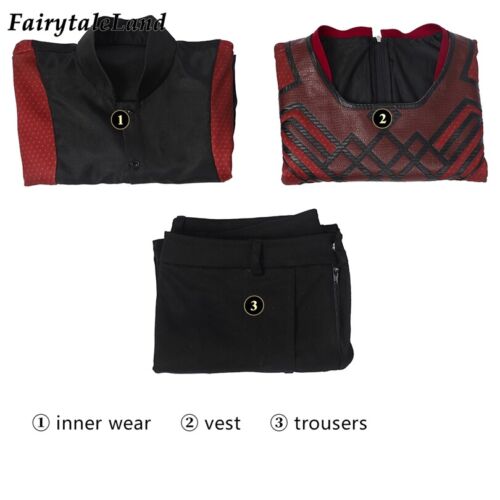Shang-Chi Cosplay Costume Superhero Master of Kung Fu Men Jacket Vest Halloween - Picture 8 of 21