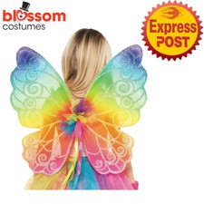 AC1433 Rainbow Fairy Angel Butterfly Wings Pixie Mardi Gras Costume Accessory