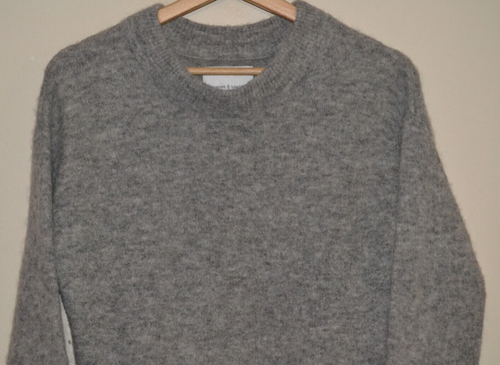 Womens Grey Samsoe Samsoe Alpaca Wool Mix Long Jumper/Jumper Dress Size XS - Picture 2 of 5