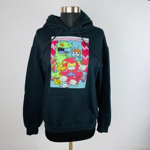 Nickelodeon Rugrats Sweatshirt Kids Unisex Adult Black Hooded Sweatshirt S - Picture 3 of 7