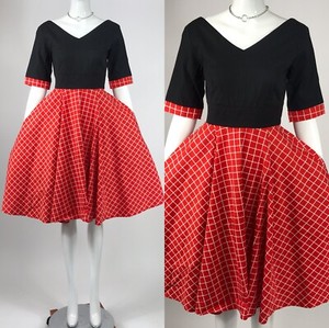 gingham skirt 50s