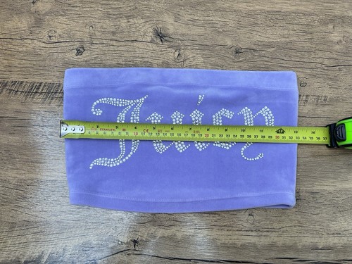 Juicy Couture Purple Velour Velvet Boob Tube Crop Top Party Summer Holiday - XS - Picture 6 of 7